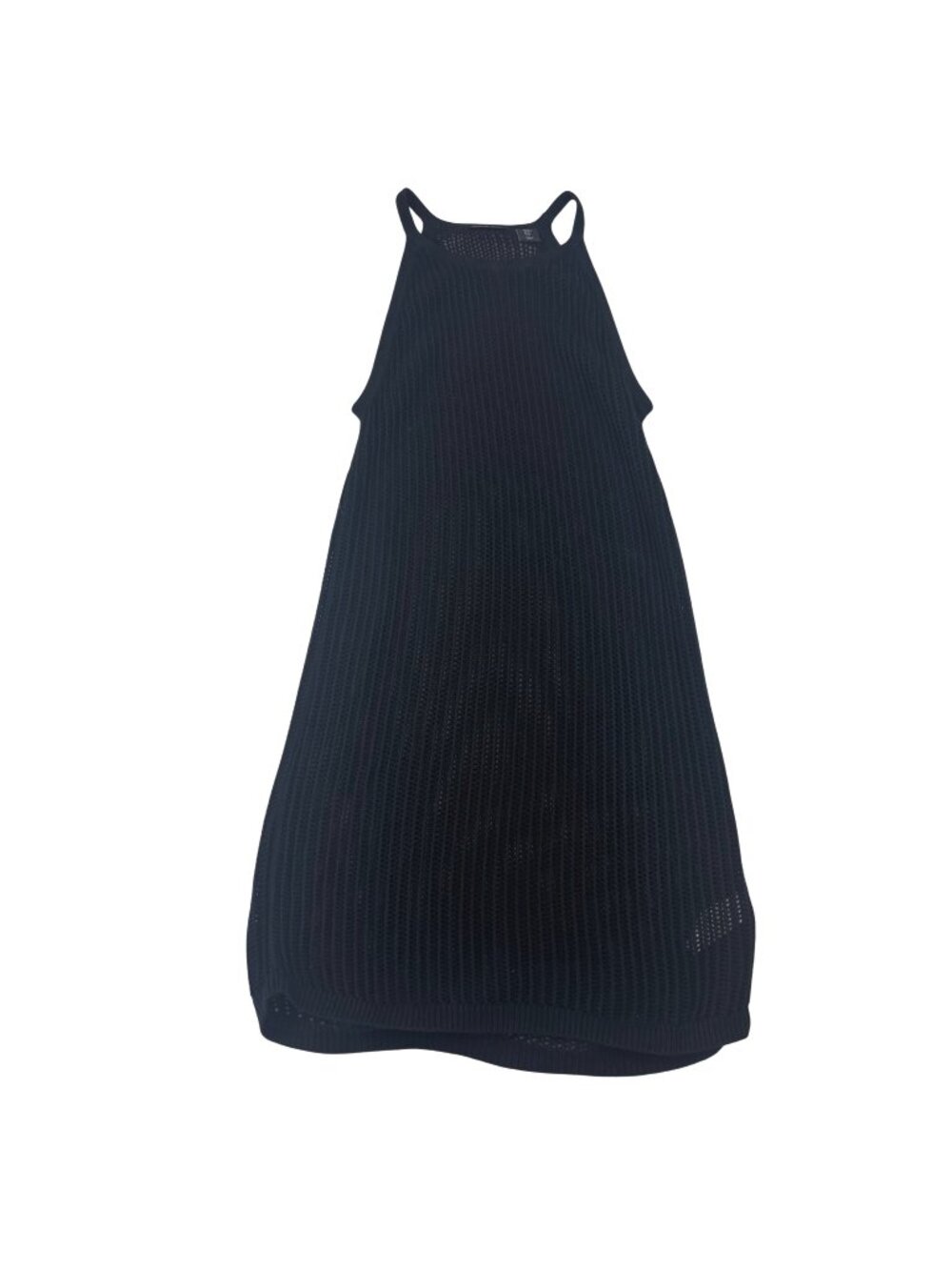 ✨3/$30 Tahari M Black Mesh Open Knit Sleeveless Cover-Up Dress Swimwear Midi